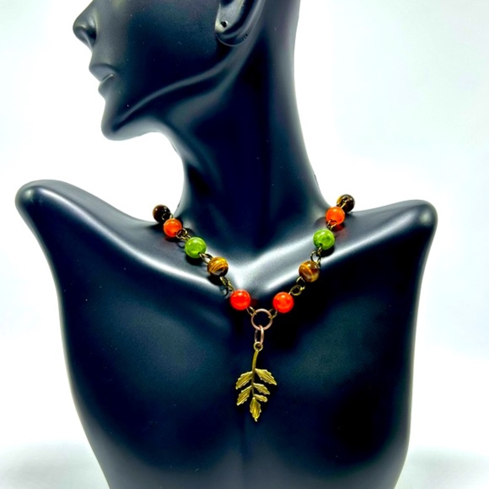 Handmade Autumn Tree Branch Charm Necklace!